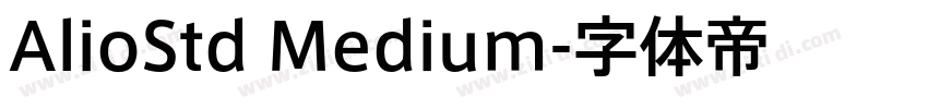 AlioStd Medium字体转换
